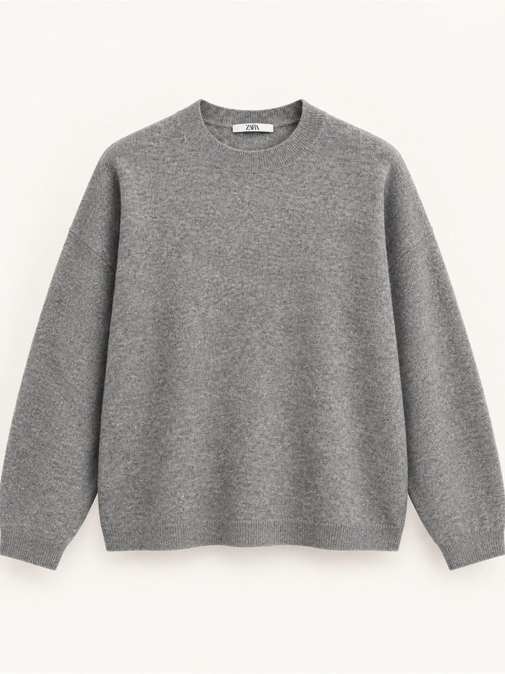 Zara Women's Gray Crewneck Sweater